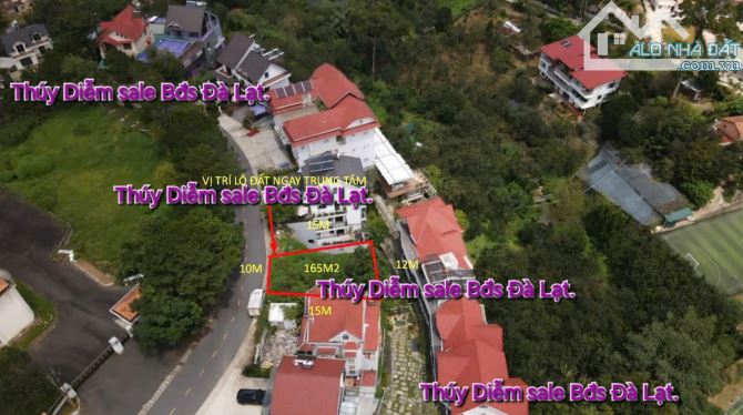 Cần bán lô đất KQH Tô Hiến Thành, p3, tp Đà Lạt. View thông tuyệt đẹp. 165m²