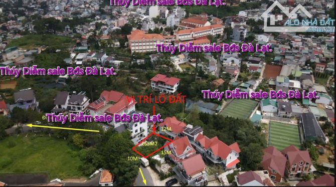 Cần bán lô đất KQH Tô Hiến Thành, p3, tp Đà Lạt. View thông tuyệt đẹp. 165m² - 1