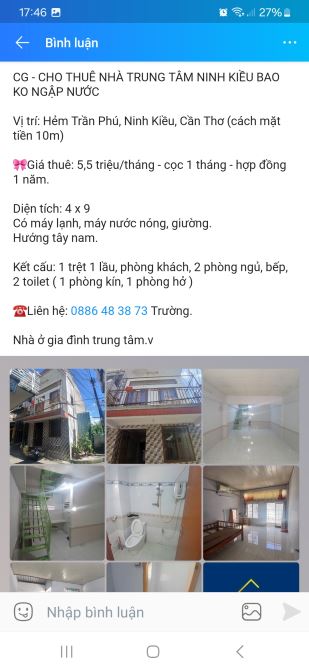 Nhà trung tâm cách đường lớn chỉ 10m - 1