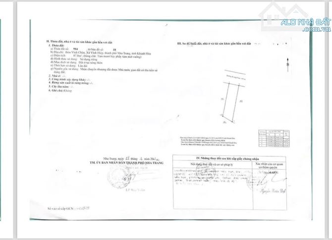 Đất thôn Vĩnh Châu - Vĩnh Hiệp. Gần cạnh KĐT Mỹ Gia.  Diện tích: 88m2 ngang 5m  Hướng Đông - 3