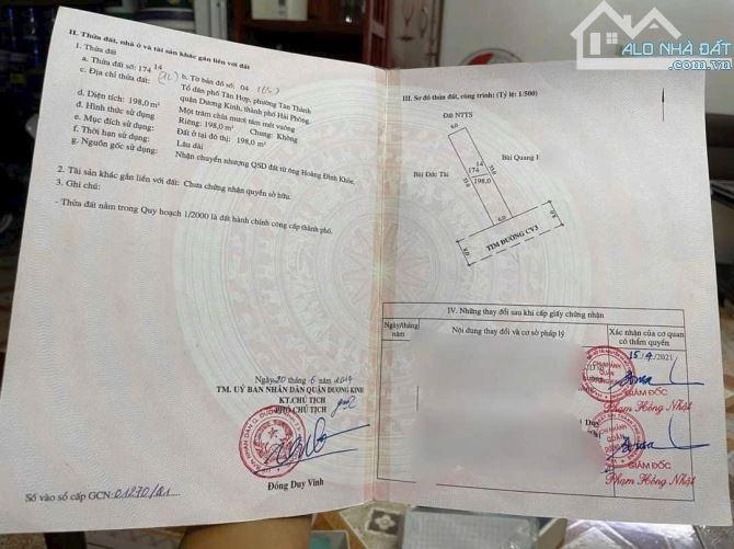 Bán lô đất mặt đường Tân Thành, Dương Kinh, Hải Phòng  - TRỤC CHÍNH ỦY BAN PHƯỜNG