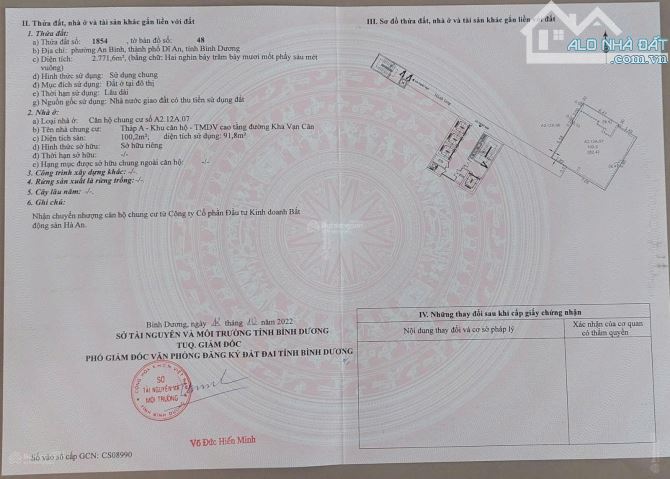 Bán Căn Hộ Opal Bouverd , 3PN , 2WC , 100m2 , Sổ Hồng Riêng , Giá : 3 Tỷ 850 - 1