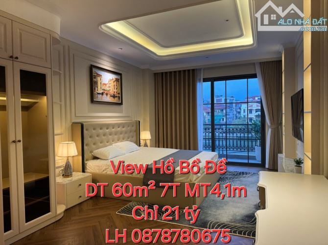 Cực Hiếm View Hồ Lâm Du Chỉ 21 Tỷ 60m² 7T MT4,1m Thang Máy ÔTÔ Tránh Không Khí Thoáng M - 4