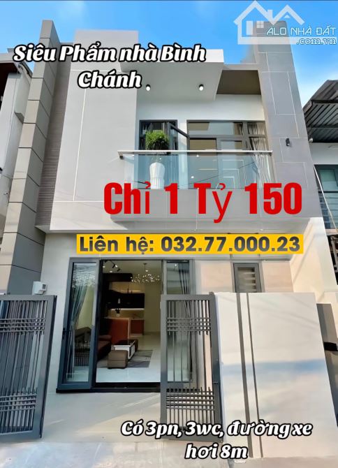 Bán Gấp Nhà Bình Chánh Chính Chủ Sổ Hồng Riêng Giá Ngộp 1Tỷ150Triệu