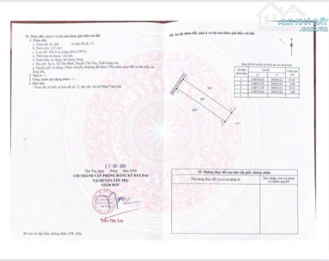 💥💥THỔ CƯ TÂN TRỤ GIÁ RẼ - ĐỐI DIỆN KCN AN NHỰT TÂN 419TR