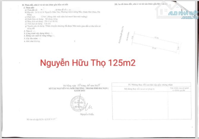 Chào bán cặp đất Nguyễn Hữu Thọ. Gần Phan  Đăng Lưu: S= 250,m2 ( 10x25) giá: 33 tỷ