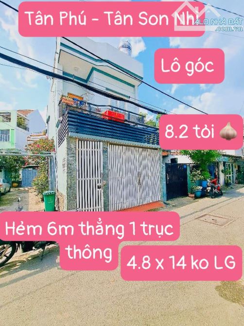 NHÀ ĐẸP LÔ GÓC - HXH THÔNG THẲNG 1 TRỤC - 2 TẦNG - N4.8*14 - Full NT CHỈ 8.2 TỶ TL