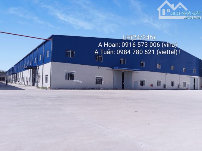 Cho thuê Kho - Xưởng. DT từ: 500m2, 1000m2, 1500m2, 2000m2,... đến 200.000m2 tại Yên Mỹ - 1