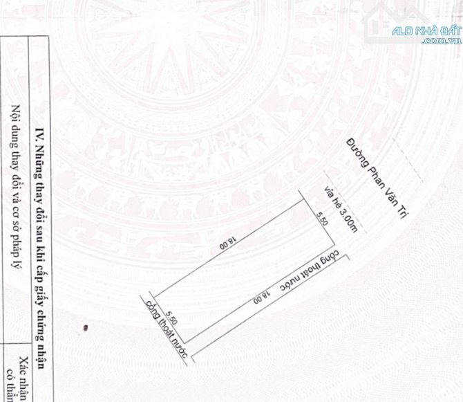 BÁN LÔ ĐẤT CỰC ĐẸP ĐƯỜNG 7.5M MẶT PHỐ PHAN VĂN TRỊ - 3MẶT THOÁNG – CẠNH LÔ GÓC – 4.X TỶ TL - 1