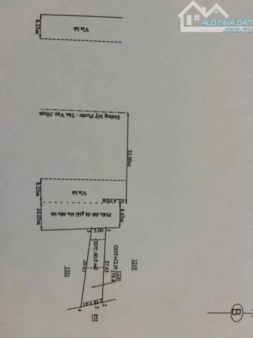 BÁN ĐẤT MT MPTV, P.TÂN ĐỊNH, TP.BẾN CÁT, DT:5x28, TC60M2, SHR, GIÁ 2,0 TỶ - 2