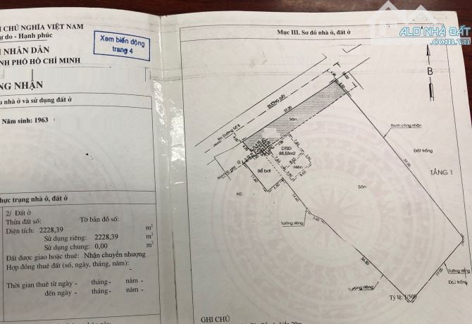 Bán gấp 2228m2 Nhà và Đất Full Thổ Cư hẻm xe tải đường số 8 Tp Thủ Đức,, sổ hồng 48 tỷ - 2