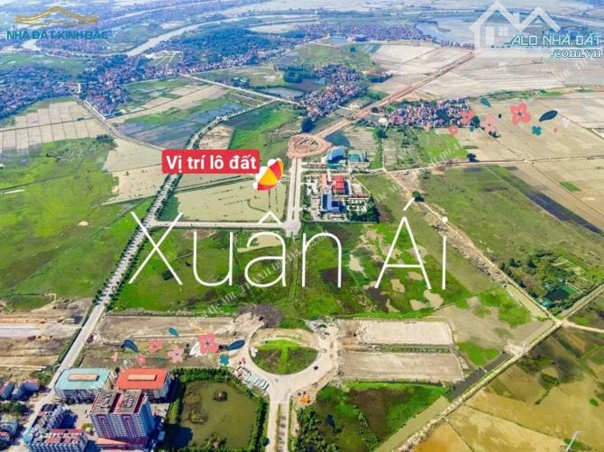 Bán đất Xuân Ái  Hòa Long . dt 105m . mt 7m . hướng ĐB . giá 4ty - 2