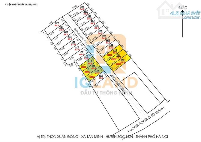 Bán đất Tân Minh trung tâm thị trấn Sóc sơn Hà Nội 57m giá 1.060 tỷ, LH 0946.924 Dương026 - 2