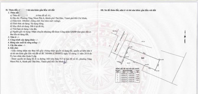 Bán đất  758m2  Đường 160 phường tăng nhơn A tp thủ đức - 9