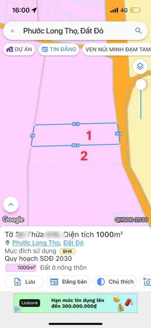 PHƯỚC LONG THỌ - NGAY QUỐC LỘ 55 VÔ 1KM- ĐẤT ĐỎ - BRVT - 2