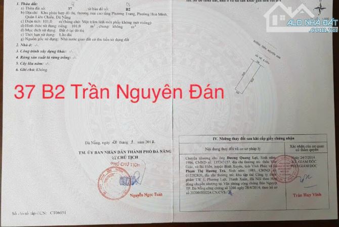 Bán lô đất đẹp Trần Nguyên Đán - đối diện Cụm đất Trung tâm thương mại dịch vụ