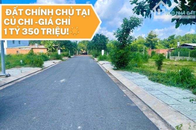 CẦN BÁN GẤP ĐẤT TẠI PHÚ HÒA ĐÔNG - CỦ CHI - GIÁ CHỈ 1 TỶ 350 TRIỆU!