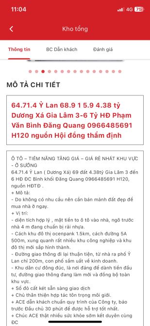 Dương Xá-Gia Lâm,  Dt69m, Mt6m, giá 4 TỶ XÍU   Đường rộng thông thoáng- vi tri cực đẹp - b