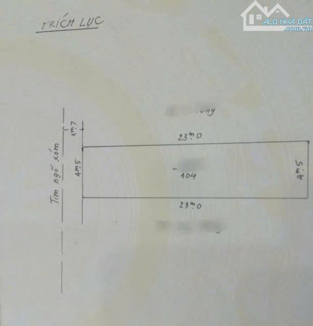 Bán lô đất 104m tuyến 2 Văn Cao giá 6,7 tỷ