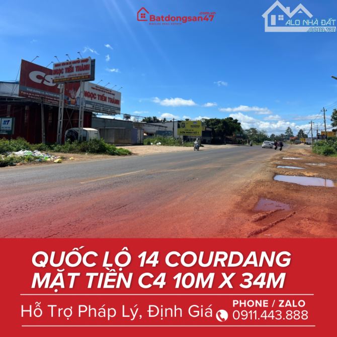 💥BÁN NHÀ MẶT TIỀN QUỐC LỘ 14, COURDANG