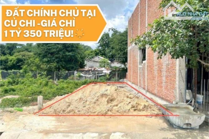 CẦN BÁN GẤP ĐẤT TẠI PHÚ HÒA ĐÔNG - CỦ CHI - GIÁ CHỈ 1 TỶ 350 TRIỆU! - 1