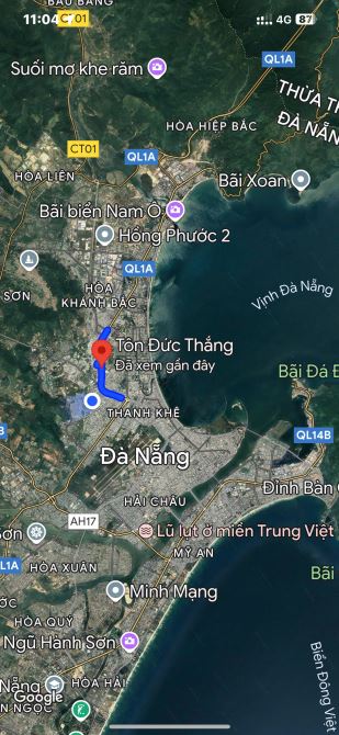 Cần bán đất Đường Tôn Đức Thắng, Liên Chiểu, Đà Nẵng. Diện tích: 640m2. Ngang 21mét.