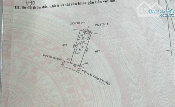 Bán đất Kiệt Lê Minh thông ra Trường Chính, An Đông, Huế chỉ 2.6xx Tỷ - 2