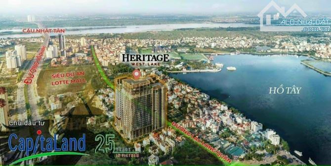 Cho thuê chung cư Heritage Weslake 677 Lạc Long Quân, HN - Căn 3 ngủ view Hồ Tây đẹp nhất - 4