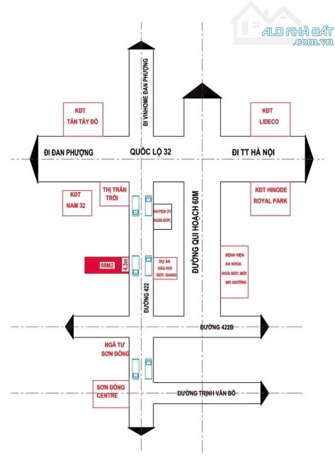 BÁN ĐẤT KINH DOANH 98M2, 13 TỶ, SẮP LÊN QUẬN HOÀI ĐỨC - 1