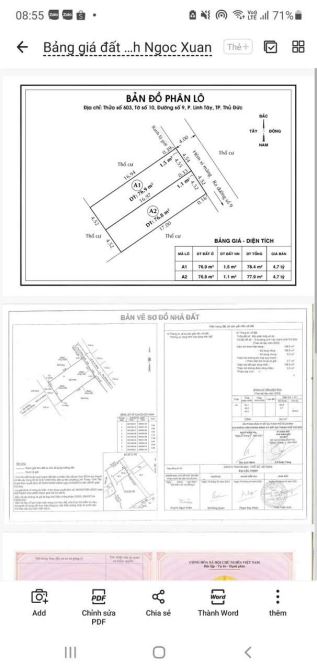 Đât đường 9-Phạm Văn Đồng, Linh Tây Thủ Đức  4.8tỷ/78m2 thổ cư. - 1