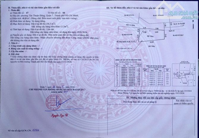 42m2( 5m x 10m) đất ở, Hẻm 487 Võ Thị Nhờ, Quận 7. Giá chỉ 2.860 Tỷ - 2