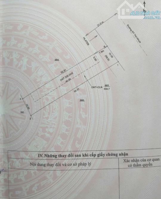 BÁN ĐẤT MT DT744, AN TÂY, TP.BẾN CÁT, DT: 10x53, TC200M2, SHR, GIÁ 6,5 TỶ - 2