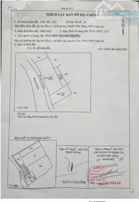 Nhà vuờn view kênh 461 thổ +1400m2 vườn Bình An_ Thủ Thừa 1,9 tỷ rẻ ngộp - 4