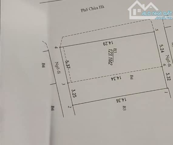 MẶT PHỐ CHÙA HÀ, LÔ GÓC 3 MẶT TIỀN, VỈA HÈ RỘNG, 123M2 MT 14M, KINH DOANH SẦM UẤT - 48 TỶ