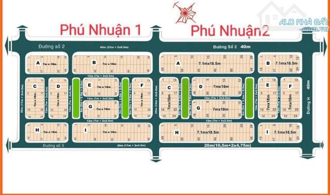 Chính chủ Bán đất Phú Nhuận 1 dãy I trục thông giá 150tr/m2, PN2 View Công Viên 150tr/m2