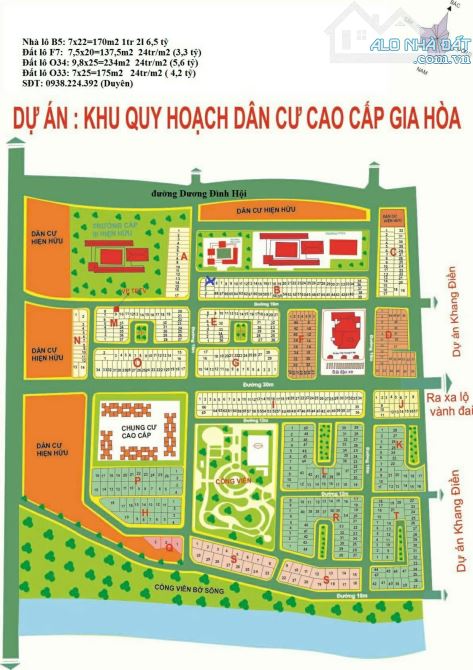 Bán đất mặt tiền HUY CẬN - KDC Gia Hoà, Phước Long B - Q9 - 22,5 tỷ - 3