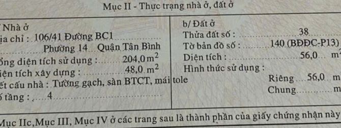 Bán nhà mặt tiền 41 Bàu Cát 1. 4x14m. 3 lầu. 12,6 tỷ - 3