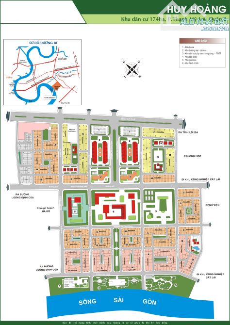 Bán đất dự án Huy Hoàng mặt đường Tạ Hiện P. Thạnh Mỹ Lợi Quận 2 (100m2) 315 tr/m2 - 5