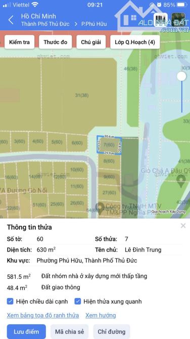 Bán đất Phú Hữu đường Nguyễn Duy Trinh Quận 9 gần cầu Xây Dựng (615m2) 36.5 tr/m2 - 7