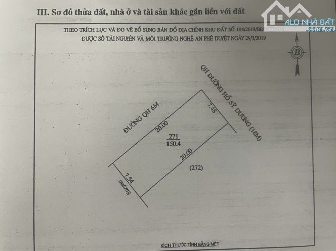 Bán 150m2 đất Lô Góc mặt đường Hồ Sỹ Dương - Hưng Bình