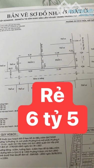 Bán lô đất hai mặt tiền hẻm xe hơi Lê Văn Thọ, P.9, Gò Vấp - 1