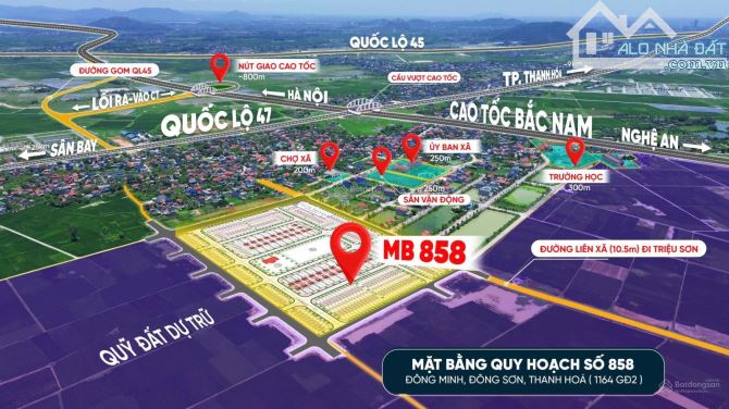 Cơ hội vàng sở hữu lô đất biệt thự đầu ve tại mặt bằng 858 Đông Minh, Đông Sơn, Thanh Hóa - 3