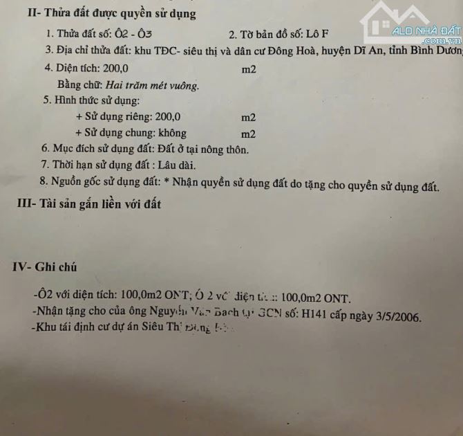 Bán Đất Tái Định Cư BIg C Dĩ An , Ngang 8,8m Ngay Trung Tâm Dĩ A - 5