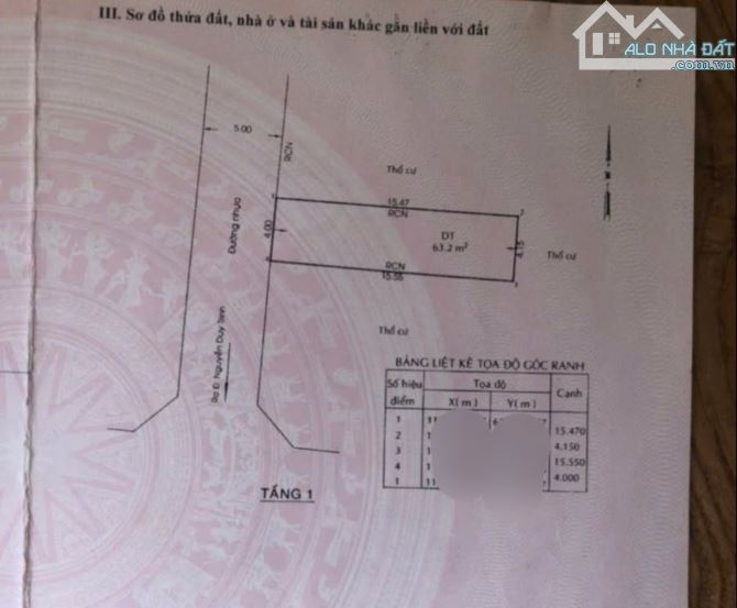 Lô đất rẻ đẹp 63m2 vuông đẹp, hẻm xe hơi Nguyễn Duy Trinh 3.2 tỷ