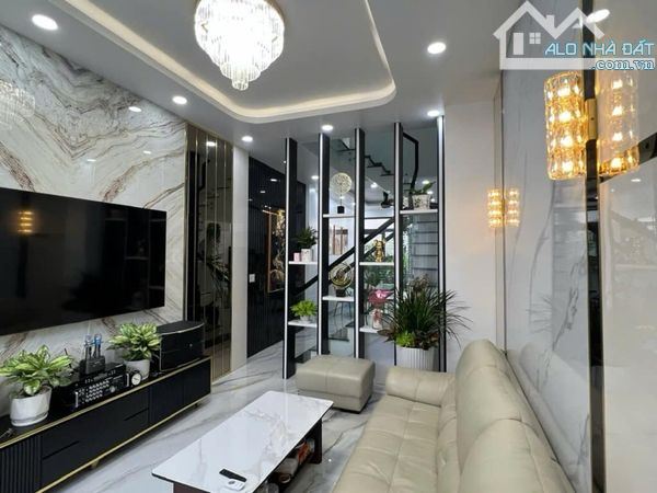 🏠Nơ Trang Long, Hẻm xe hơi - 4 Tầng - 68m2 - ko quy hoạch - ko lộ giới - Tặng nội thất