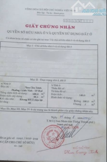 Nhà 2 tầng mặt tiền 9m Phan Chu Trinh, TP Huế 140 m2 - 1