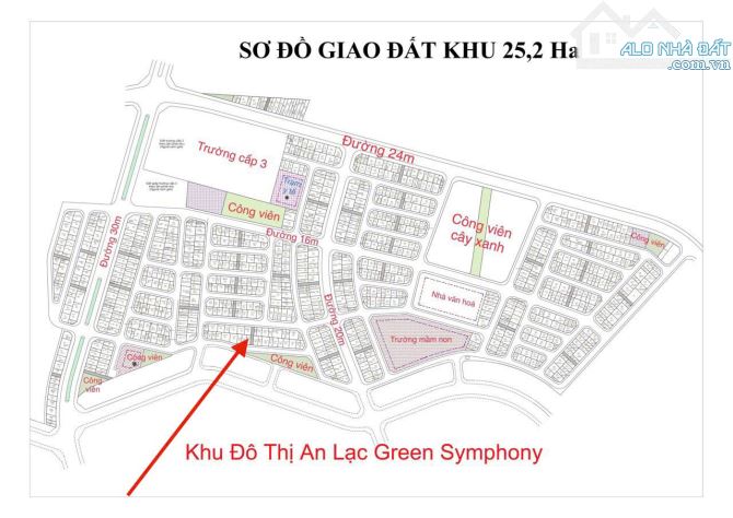 Duy nhất 01 lô góc siêu thoáng, view vườn hoa, hướng Nam, DT 83m2, khu 25ha Vân Canh, Hàng - 2