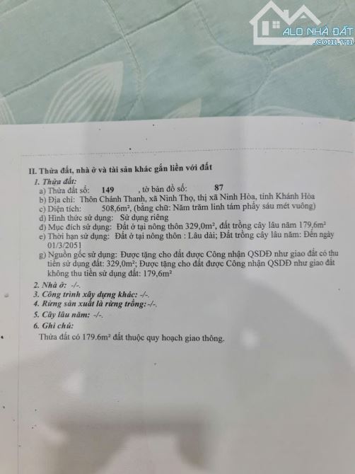 Bán đất mặt tiền Tỉnh lộ 1, Ninh Thọ, Ninh Hòa, Khánh Hòa. - 3