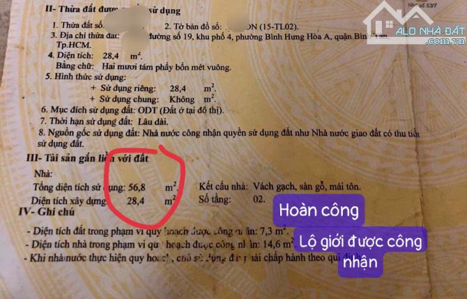 THẬT:Sổ riêng,không QH,3.5x8, 1 trệt 1 lửng 1 lầu,Ấp Chiến Lược,Bình Hưng Hòa A,Bình Tân. - 5