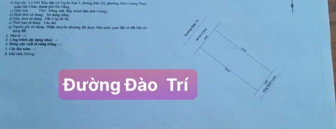 Đất đường Đào Trí  Sát Cầu Hoà Xuân - ĐN